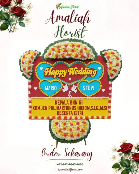 Papan Bunga Pernikahan Gayau Sakti